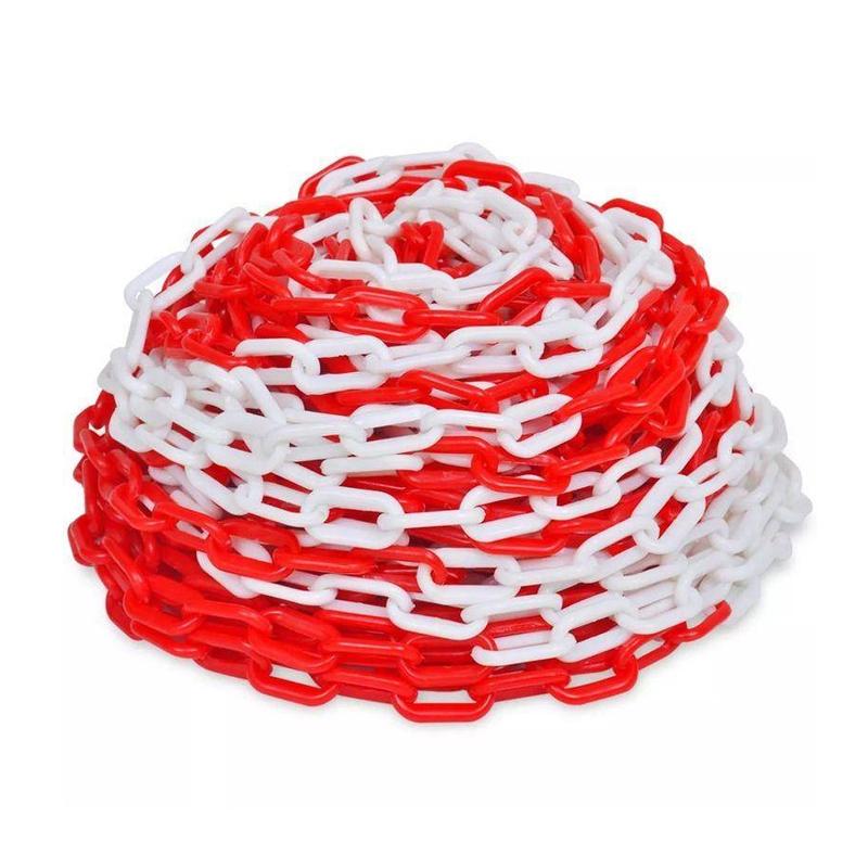 CHAINE SIGNIALISATION ROUGE/BLANC 6.0MM 25 METRE