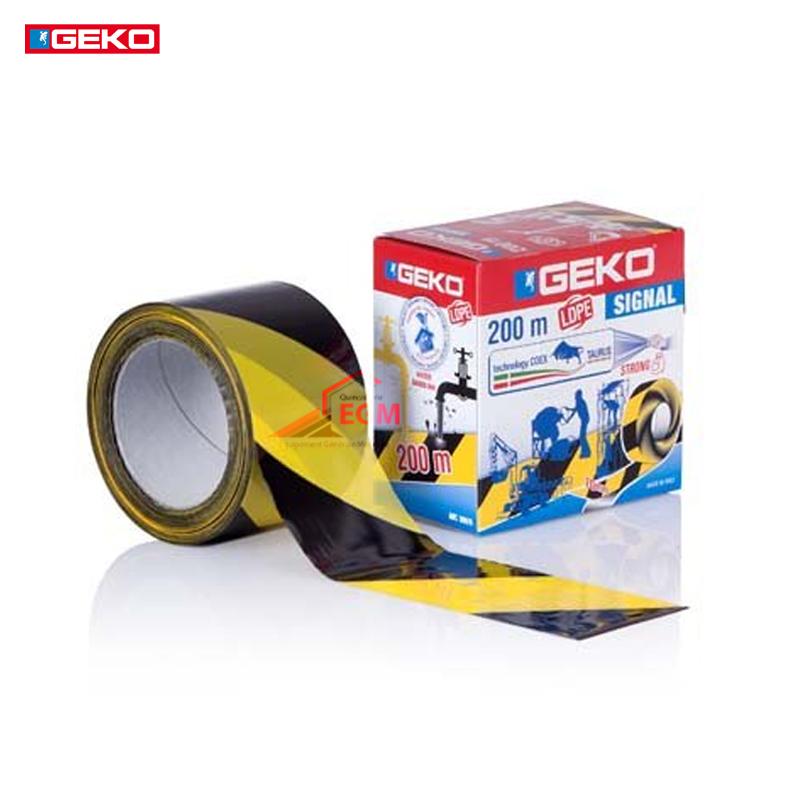 RUBAN SIGNALI JAUNE ET NOIR 200M GEKO