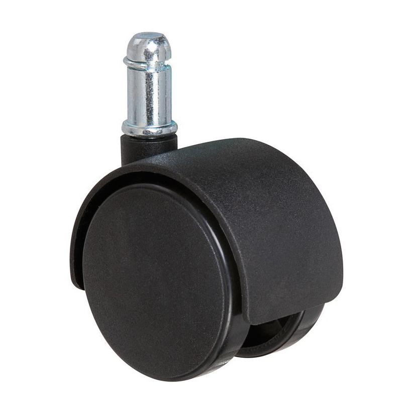 ROUE DE CHAISE DOUBLE A TIGE PRESSION NOIR