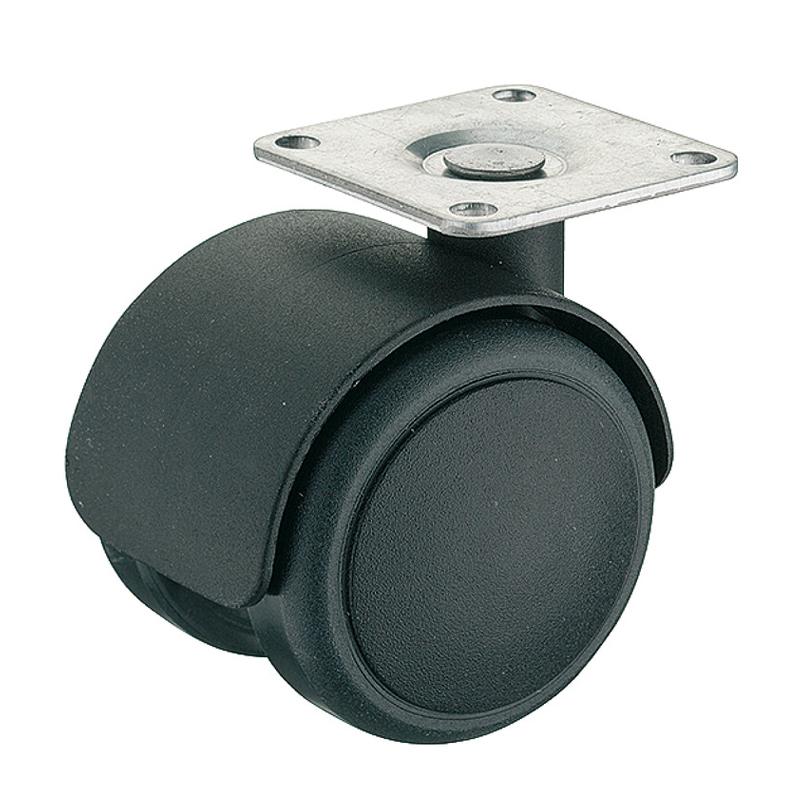 ROUE DE TABLE DOUBLE A PLAQUE D50 NOIR