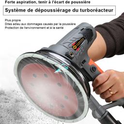 PONCEUSE ENDUIT MURAL AVEC VARIATEUR 180MM 900W HUMHON - Image 4