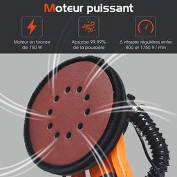 PONCEUSE ENDUIT MURAL AVEC VARIATEUR 180MM 900W HUMHON - Image 5