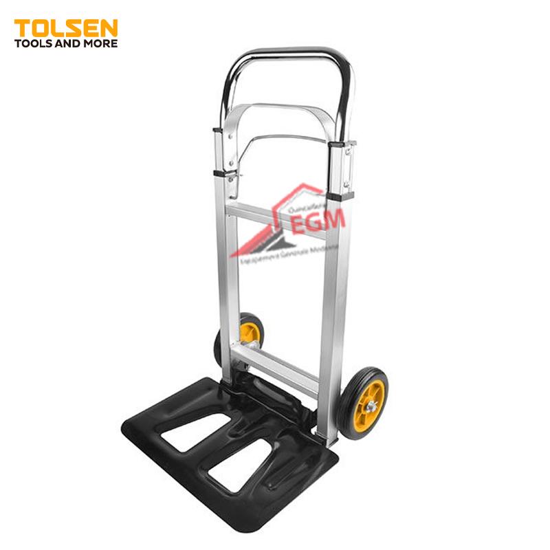 DIABLE POUR BAGAGE EN ALUM PELLE PLIABLE 90KG TOLSEN