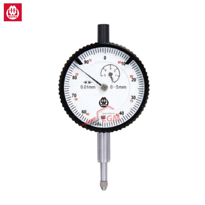 COMPARATEUR A CADRON 0-5MM 0.01MM D42 WERKA