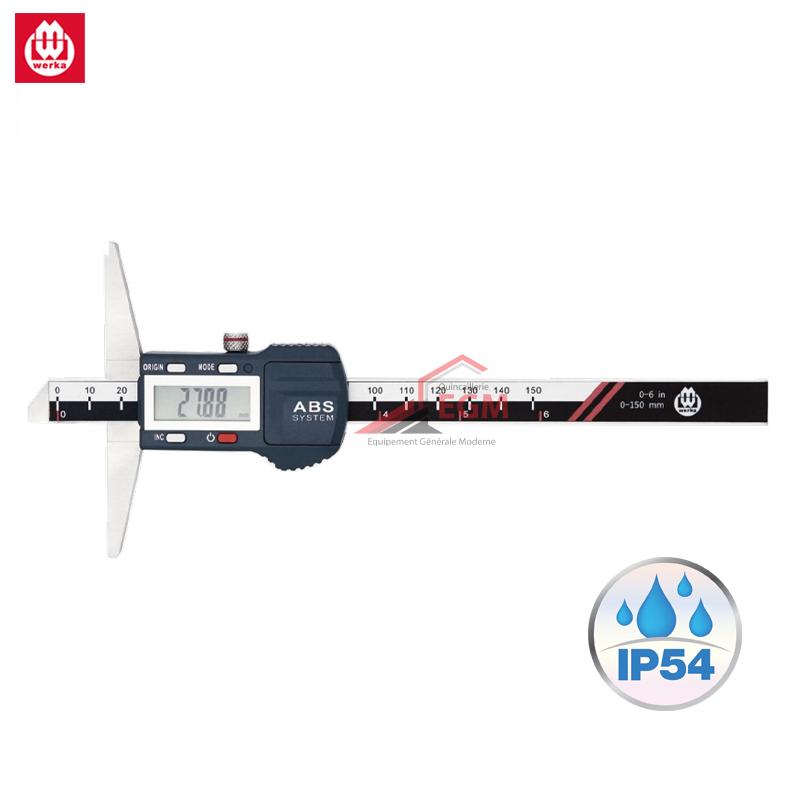 JAUGE DE PROFONDEUR DIGITAL 0-300MM 0.01MM/0.0005" ABS/IP54 WERKA