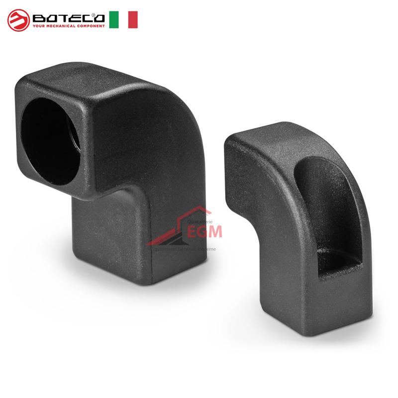 SUPPORT AVEC POIGNEE TUBE 20MM NOIR BOTECO