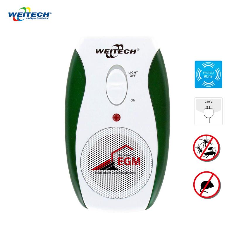 REPULSIF ULTRASONS ANTI SOURIS INSECTES RAMPANTS 90M2 WEITECH