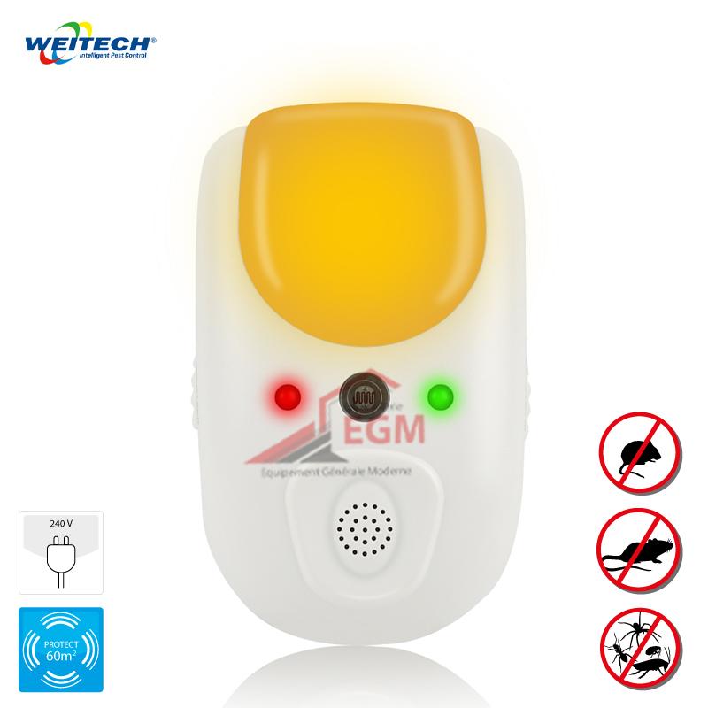 REPULSIF ET ANTI NUISEURS 2EN1 ULTRA SONIC & ELECTROMAGNETIC REPELLER 60M2 WEITECH