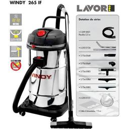 ASPIRATEUR WINDY 265 IF 2400W-230V RESERVOIR 65L LAVOR - Image 2