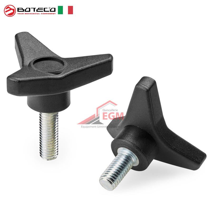 BOUTON DE SERRAGE 3 LOBES MALE BOTECO