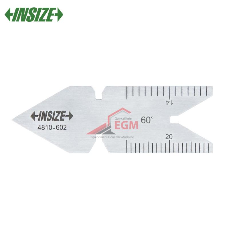 CALIBRE DE FILETAGE 55° 0.254 cm LX 10.16 cm H 4810-55 INSIZE