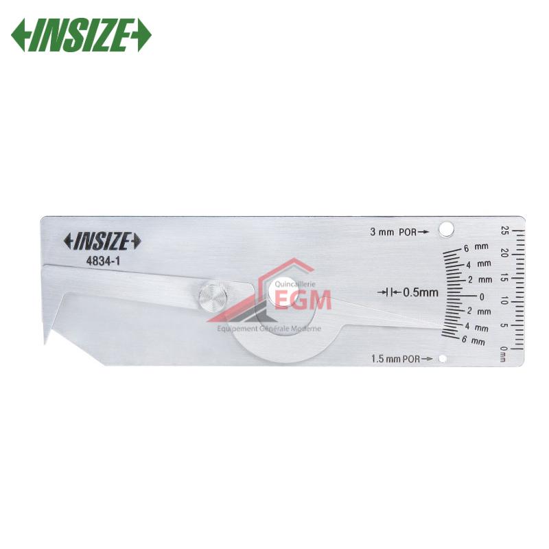 JAUGE DE SOUDURE 0-6MM /1.5MM/3.0MM/25MM 4834-1 INSIZE