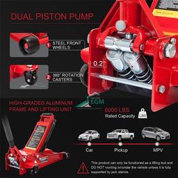 CRIC ROULEUR DOUBLE PISTON 2.5T BIG RED - Image 3