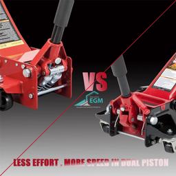 CRIC ROULEUR DOUBLE PISTON 2.5T BIG RED - Image 4