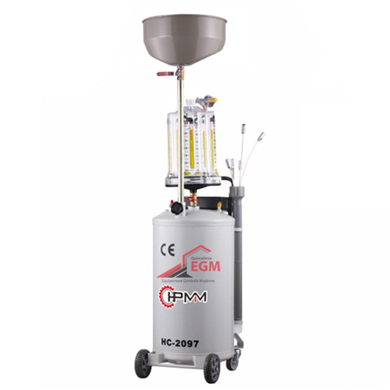 ASPIRATEUR DE HUILE 70L AVEC VISEUR+ENTONOIR PULI