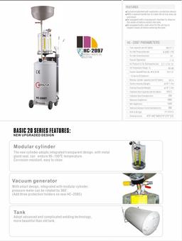 ASPIRATEUR DE HUILE 70L AVEC VISEUR+ENTONOIR PULI - Image 2