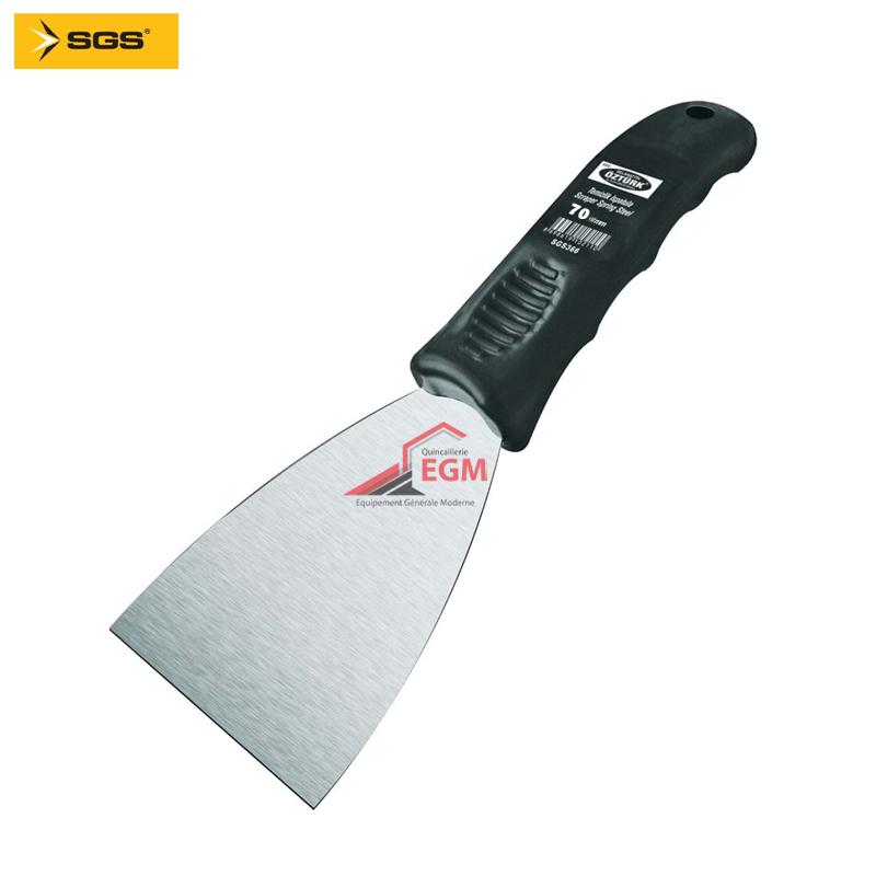 COUTEAU MASTIC DE 70 MM MANCHE COUDE SGS