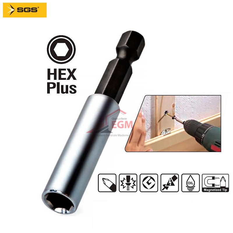 PORTE EMBOUT MAGNTIC 1/4"X 60MM SGS