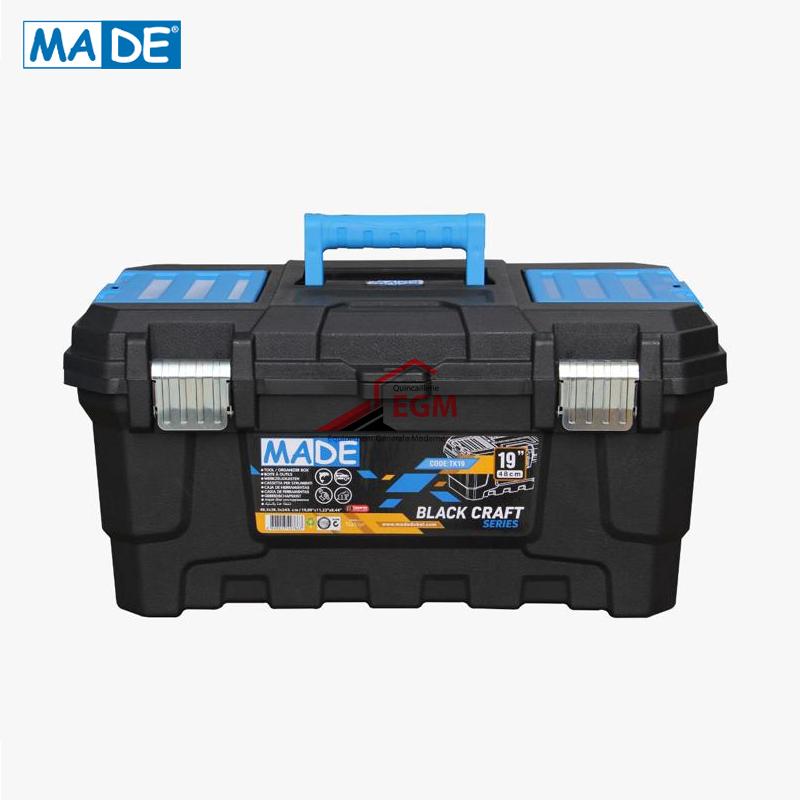 BTE A OUTIL PLASTIQUE 19" NOIR & BLEU MADE