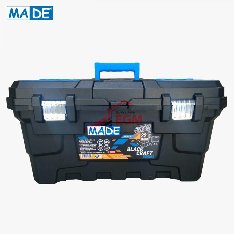 BTE A OUTIL PLASTIQUE 22" NOIR & BLEU MADE