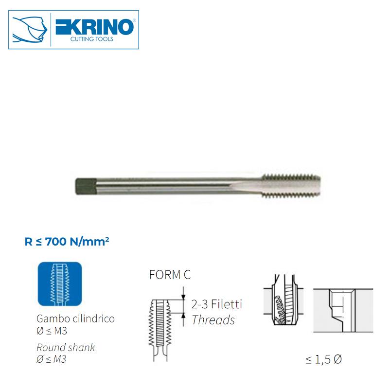 TARAUD MACHINE DROIT ENTRE "C" HSS-G DIN376/C KRINO