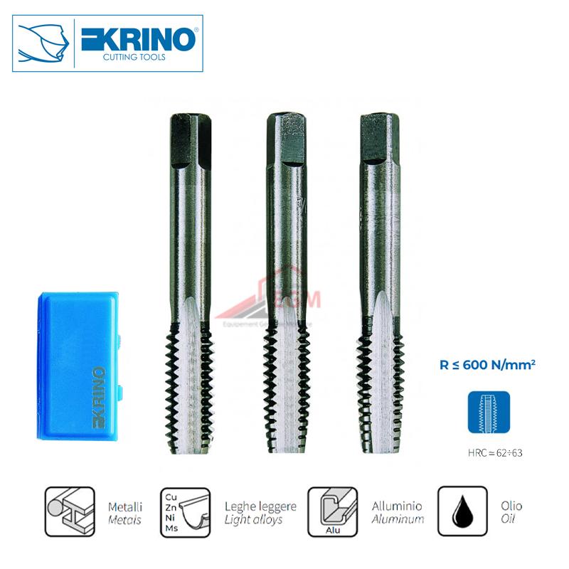 JEU DE 3 TARAUDS PAS GROS DIN 352 = UNI 352 C.V KRINO