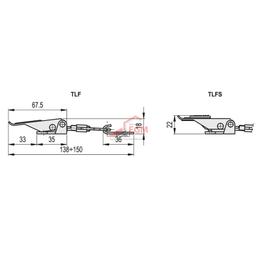 FERMETURE A LEVIER REGLABLE EN ACIER CHROME 67.5MM - Image 2