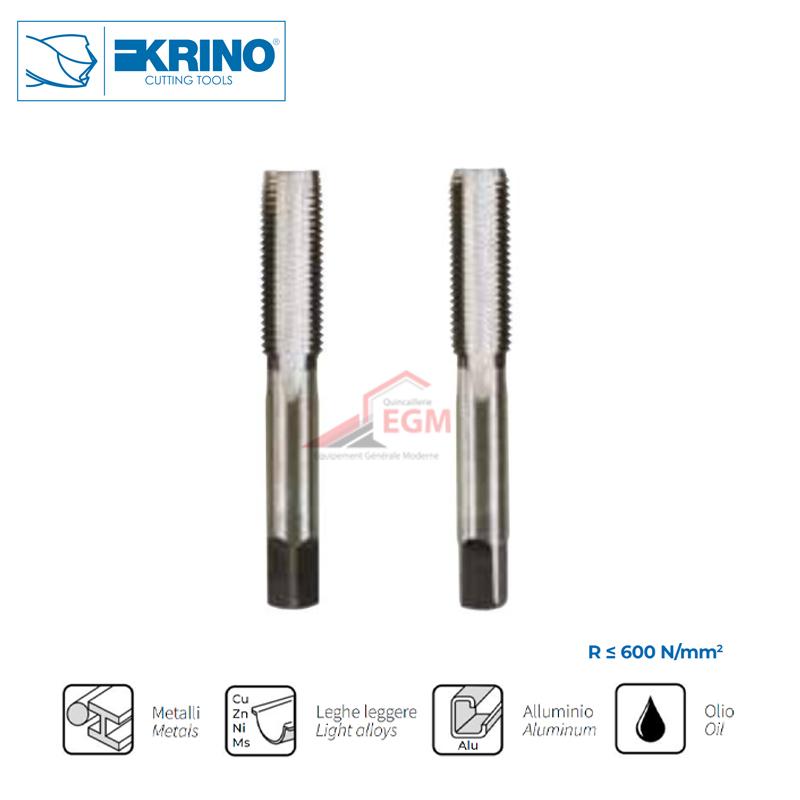 JEU DE 2 TARRAUDS UNI 2709-DIN2181 BSF C.V KRINO