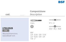 COFFRET TARAUD ET FILIERE BSF 1/4-1'' KRINO - Image 2