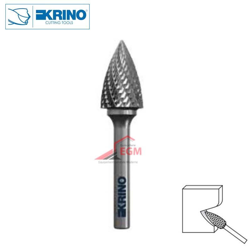 FRAISE ROTATIVE CARBURE HM4 FORME FLAME KRINO