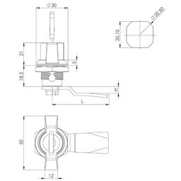 SERRURE ARMOIRE METALIQUE NOIR OSKAR - Image 2
