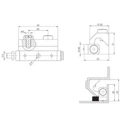 CHARNIERE D'ARMOIRE METALIQUE ZAMAK ART 309-1 OSKAR - Image 2
