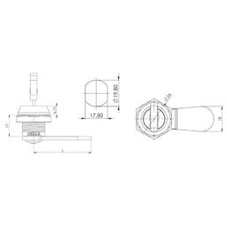 SERRURE BOITE A LETTRE 19MM OSKAR - Image 2