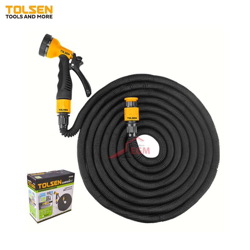 TUYAU EXTENSIBLE LONG 5.0-15 METRE AVEC JET D'EAU TOLSEN