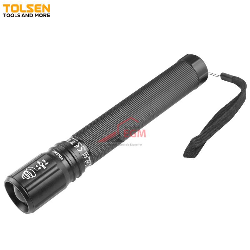 TORCHE EN ALU & RESIST WATER LED 10W AVEC ZOOM 300M TOLSEN