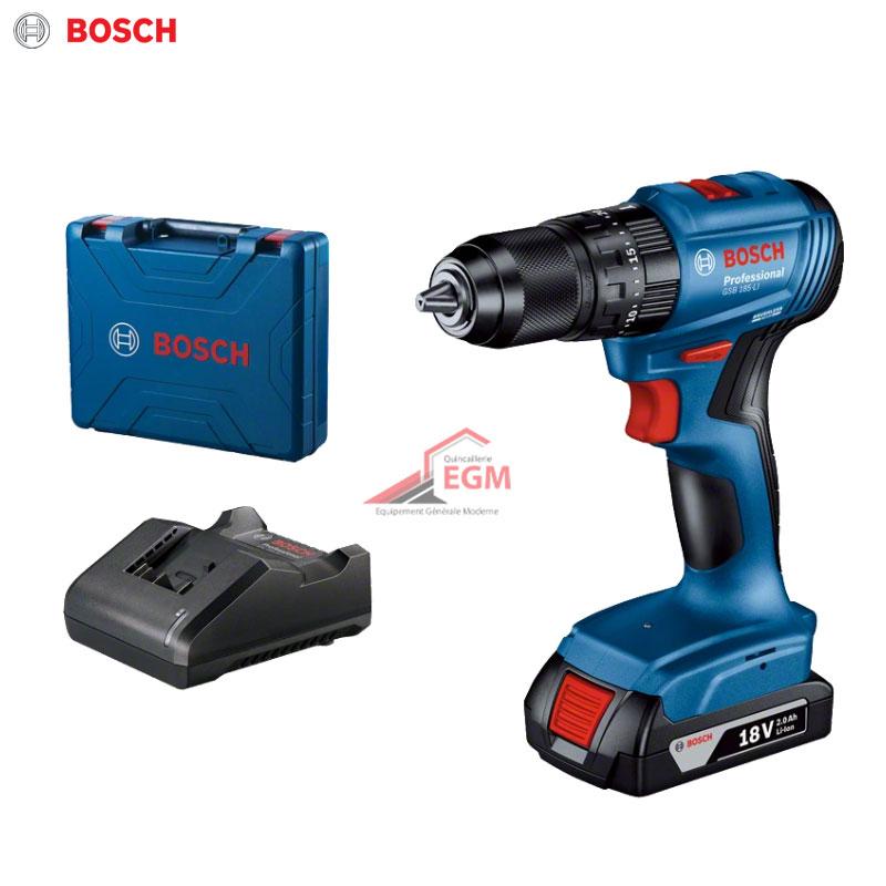 VISSEUSE PERCEUSE A PERCUS CHARG BRUSHLESS GSB 185-LI A 1 BATTERIE 18V BOSCH