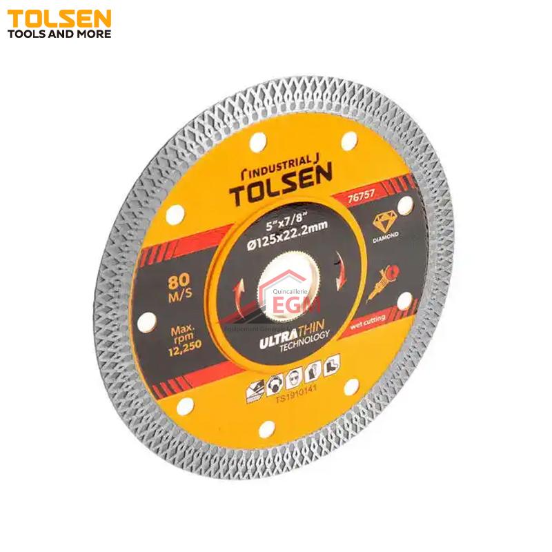 DISQUE DIAM ULTRA FIN POUR BRIQUE/PLATRE/CARREAUX D125MM TOLSEN