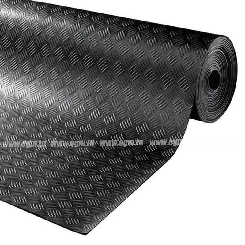 Feuille caoutchouc antidérapant Aspect tôle ondulée ÉP : 4 mm x 1.25mm