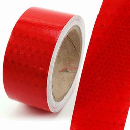 ROULEAU BANDE ADESIF RÉFLÉCHISSANTE 38MM X 3.07MM ROUGE WORKMANN - Image 1