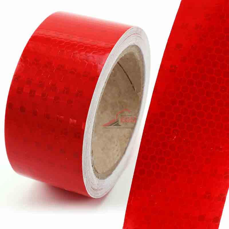 ROULEAU BANDE ADESIF RÉFLÉCHISSANTE 38MM X 3.07MM ROUGE WORKMANN