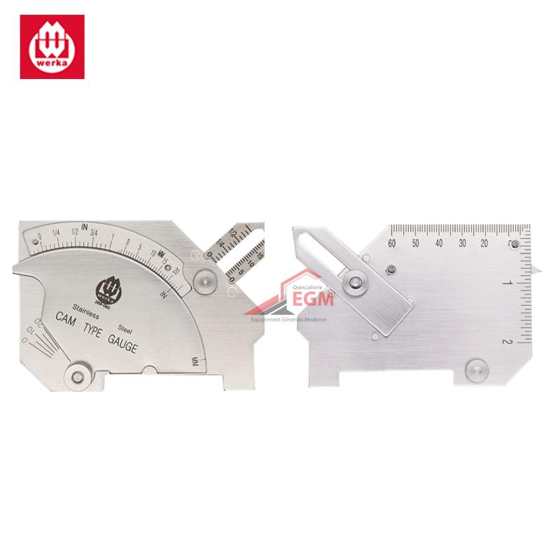 JAUGE DE SOUDAGE EN ACIER INOXYDABLE 0-60MM WERKA