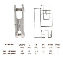 CONNECTEUR PIVOT D'ANCRAGE EN INOX AISI 316 EAST - Image 2