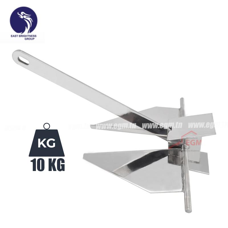 ANCRE DANFORTH INOX POUR BATEAU 10 KG EAST