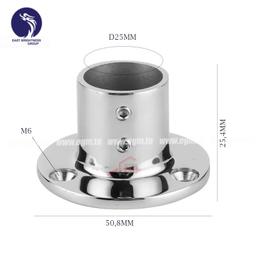 PIED DE CHANDELIER A PLATINE RONDE EN INOX AISI 316 D25 MM-90° EAST - Image 4