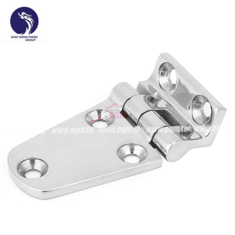 CHARNIERE DEPORTEE EN INOX POLI MIROIR L70MM X B37MM X H 4.5MM EAST