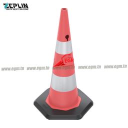 CONNE DE CHANTIER 900MM SIGNALETIQUE BASE LARGE EN PVC ZEPLIN - Image 1