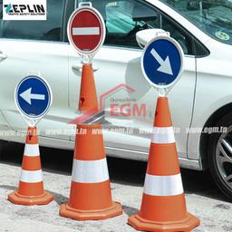 CONNE DE CHANTIER 500MM SIGNALETIQUE INCASSABLE EN PVC ZEPLIN - Image 2