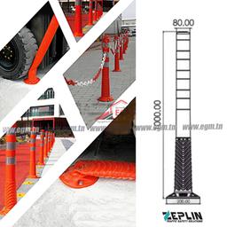 POTEAU DELINEATEUR FLEXIBLE EN TPU D : 80MM H : 1 M ZEPLIN - Image 2