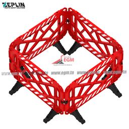 BARRIERE DE SECURITE EN PPC-PVC 100X150X50CM ZEPLIN - Image 3