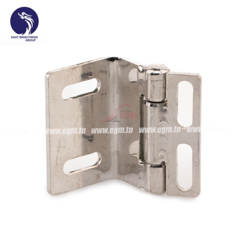 CHARNIERE DECALEE EN INOX L46MM X B40MM X H2.0MM EAST